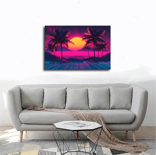 Miniatura 4 de Synthwave Subculture Wall Art – 80s Inspired Neon Retro Print – Aesthetic Alternative Poster for Modern Home Decor Canvas Art Poster And Wall Art