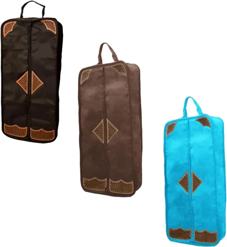 Miniatura 3 de Tahoe Premium Durango Western Halter, bolsa de transporte y almacenamiento - Construcción acolchada impermeable de tres capas con agarre de mano