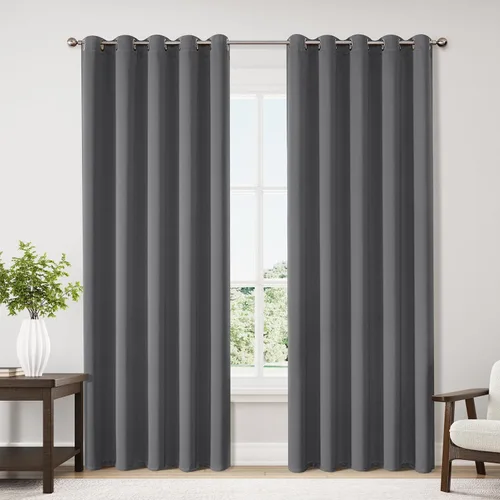 Miniatura 169 de ChrisDowa - Cortinas de cenefa pequeñas para cocina, cortinas cortas con ojales y aislamiento térmico para oscurecer la sala y habitación
