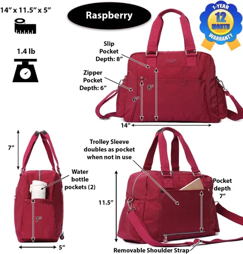 Miniatura 5 de Bolso de mano de viaje de nylon con correa para el hombro