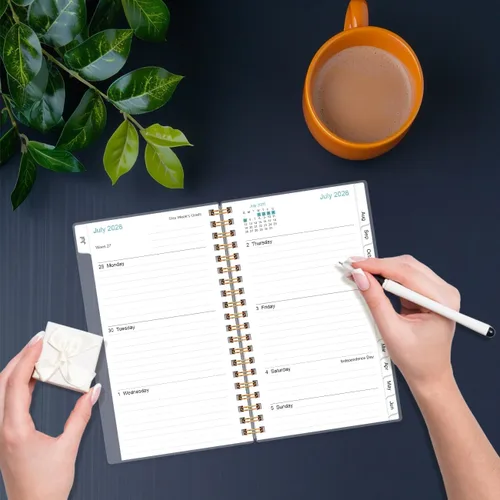 Miniatura 7 de Agenda de bolsillo/calendario 2026 - Agenda 2026 de enero de 2026 a diciembre de 2026, agenda 2026 con 12 pestañas, encuadernación de doble alambre