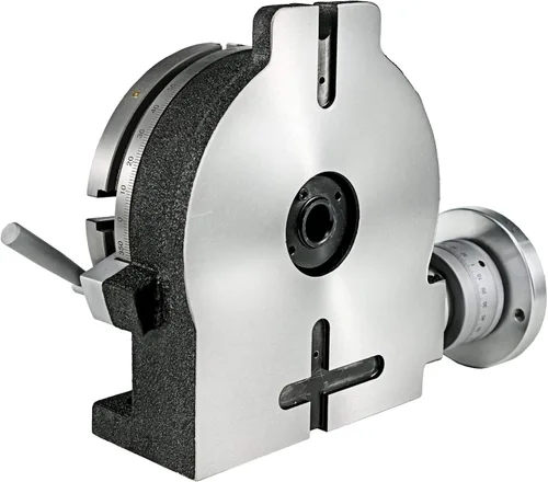 Miniatura 9 de VEVOR Mesa Rotativa de 8 Pulgadas Horizontal Vertical HV8 Precisión 3MT Máquina de Fresado y Perforación Lectura Vernier Fresado Perforación
