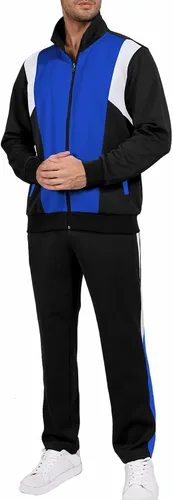 Conjunto deportivo casual de 2 piezas para hombre, conjunto deportivo con cremallera completa, trajes deportivos para correr y trotar para hombre