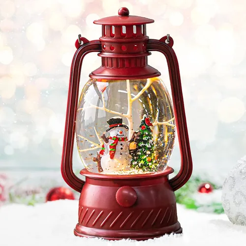 Miniatura 12 de Grandes Globos de Nieve de Navidad, Linternas de Navidad, 11.5" Globos de Nieve Eléctricos Iluminados con 8 Canciones, Temporizador de 6H, Doble