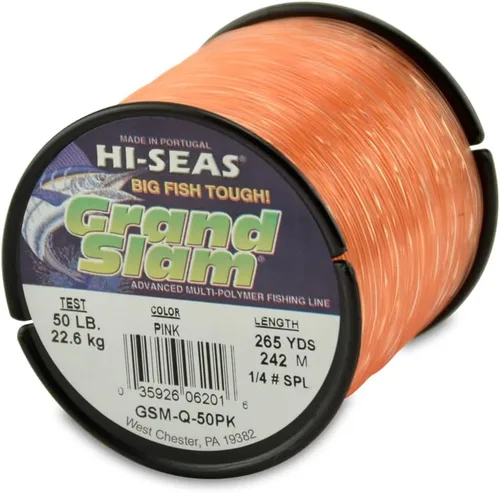 Miniatura 36 de HI-SEAS Línea de pesca de monofilamento Grand Slam - Fuerte y resistente a la abrasión en transparente, rosa, verde, azul humo, amarillo Azul ahumado