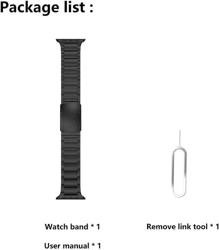 Miniatura 6 de LDFAS Correa de reloj compatible con Apple Watch Ultra 3/2 de 1.929 in, serie 11 de 1.811 in, correa de reloj de metal de titanio con cierre