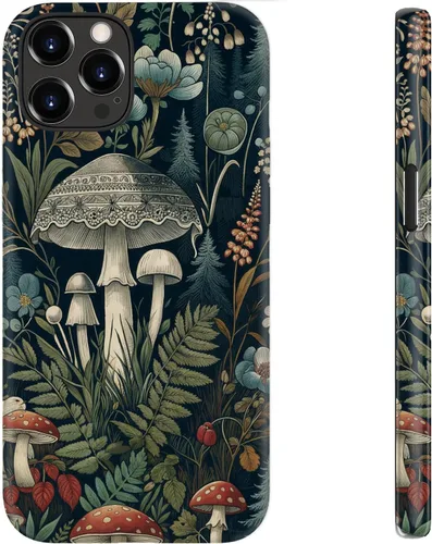 Miniatura 32 de bemal Funda para iPhone 12 Mini, estética, vintage, floreciente, peonía, concha, femenina, compatible con MagSafe, moderna, única, moderna, moderna