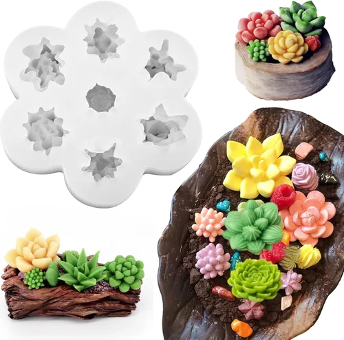 Miniatura 17 de Juego de 3 moldes de vela de peonía para hacer velas, juego de moldes de silicona 3D grandes + medianos + pequeños para fundición de resina epoxi, 3