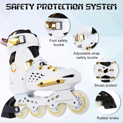 Miniatura 2 de Patines en línea para mujeres y hombres, patines profesionales de fitness para adultos, patines de velocidad en línea de alto rendimiento para Oro