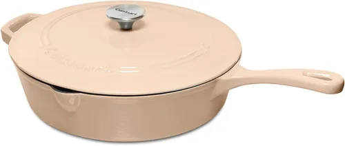 Miniatura 20 de Cuisinart Freidora de pollo de hierro fundido de 12 pulgadas con tapa, capacidad de 4.5 cuartos de galón, interior esmaltado de porcelana, apta
