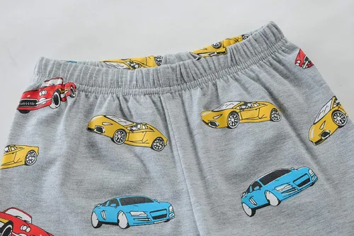 Miniatura 7 de Pijamas de algodón para niños pequeños, conjunto de 2 piezas con diseño de camión de bomberos, ropa de dormir de excavadora, ropa de verano
