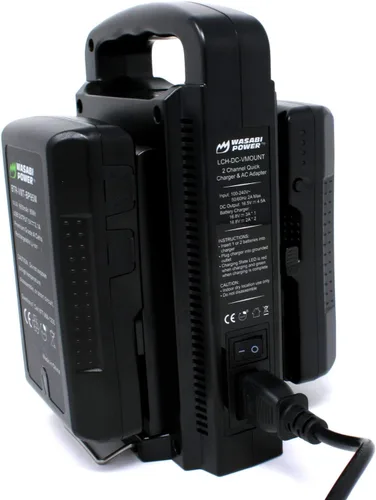 Miniatura 4 de Wasabi Power Cargador dual para montaje en V/V Lock Cargador de batería con salida de fuente de alimentación DC 16.8V compatible con cualquier