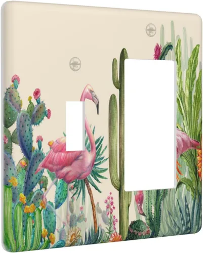 Miniatura 553 de Cubiertas de placa de pared de 3 gang con interruptor de luz de triple palanca, en negro y dorado con esplendor de oro rosa, estampado floral