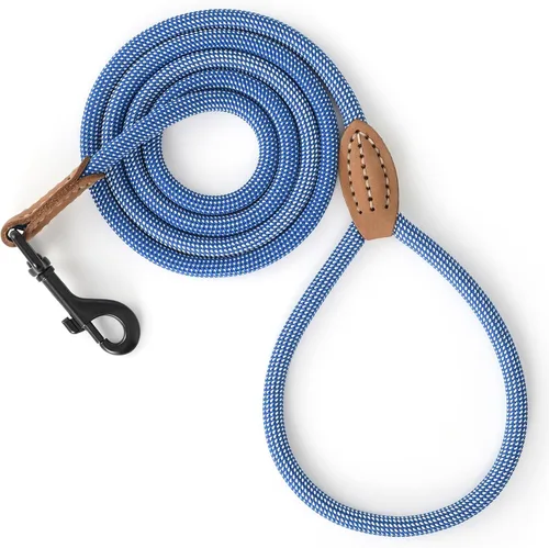 Miniatura 38 de Mile High Life Correa para perro de cuero premium Correa de cuerda resistente Asa de cuero Cierre fuerte de aleación de zinc Perros Mango