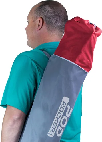 Miniatura 3 de GCI Outdoor - Mecedora plegable estilo sling para exteriores con portavasos y bolsillo para teléfono Rojo