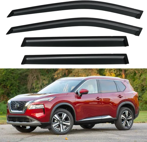 Miniatura 67 de YQAUTEC Viseras de Ventana Protectores de Lluvia para Honda Civic 2022 2023 2024 2025 2026, Deflectores de Viento de Ventilación de Ventana Fuera