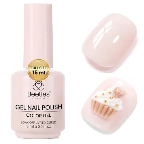 Miniatura 142 de Beetles - Esmalte de uñas de gel verde luminoso que brilla en la oscuridad, esmalte de uñas de gel que se absorbe con lámpara LED UV, arte de uñas