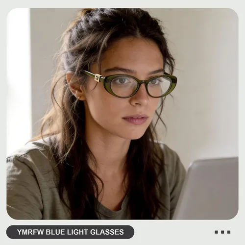 Miniatura 2 de Oval Blue Light Blocking Glasses for Women Retro 90s Glasses Computer TV Eyeglasses Anti Eyestrain