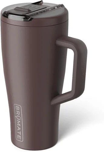 Miniatura 90 de BrüMate Era Flip - Vaso de 30 onzas con tapa con pajilla cubierta 100 % a prueba de fugas, popote higiénico cubierto, botella de agua de acero