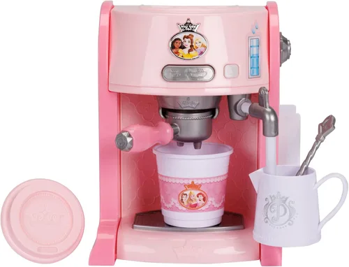 Miniatura 3 de Disney Princess Style Collection - Máquina de café expreso de juguete para niños, cafetera para jugar, accesorios de cocina, regalo para niñas