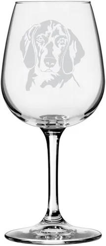 Miniatura 436 de Copa de vino de 12.75 onzas con diseño de perro grabado