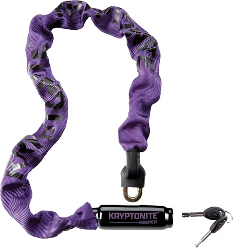 Miniatura 7 de Kryptonite Keeper 785 Candado de Cadena para Bicicleta, 2.8 Pies de Largo, Candado de Cadena para Bicicleta Resistente Antirrobo con Llaves para Gris