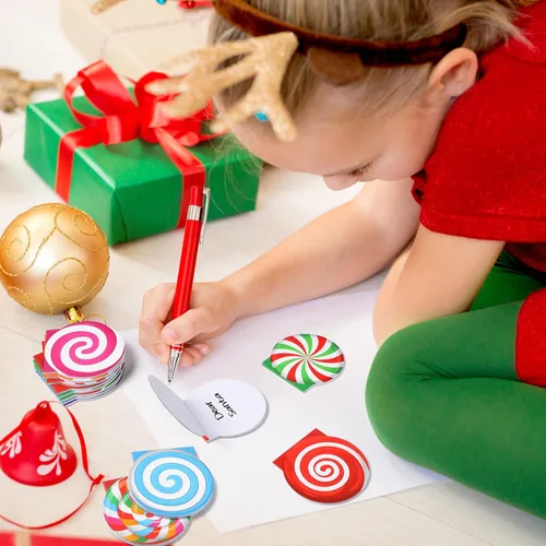 Miniatura 5 de Zhanmai 48 piezas de mini cuadernos navideños pequeños, libretas de caramelo diminutas, pequeños cuadernos navideños, cuadernos de bolsillo