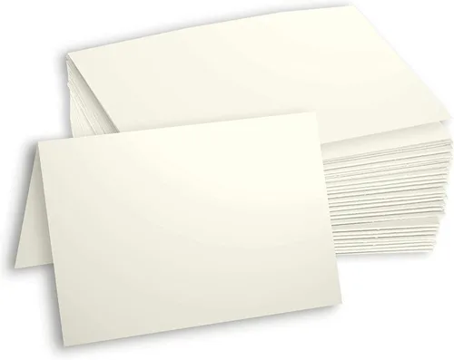Miniatura 8 de Hamilco Cartulina blanca crema en blanco, tarjetas A2 plegadas - Invitaciones de felicitación estacionarias - 4 1/4 x 5 1/2 pulgadas, peso pesado