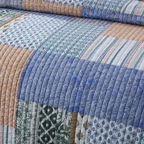 Miniatura 9 de Autumn Dream - Juego de colchas de algodón, juego de cubrecama reversible, conjunto de cubrecamas, edredón de confort, estampado floral vintage