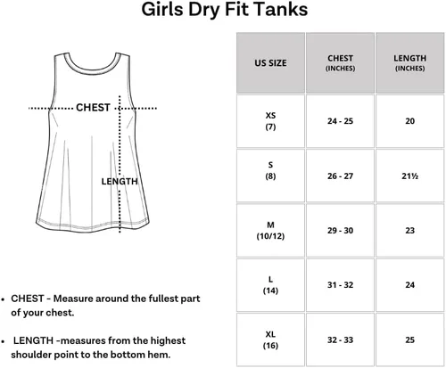 Miniatura 6 de Real Essentials Paquete de 4 Camiseta sin mangas Active Dry Fit Performance para niñas
