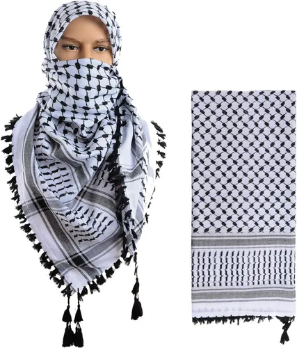 Bufanda Shemagh de gran calidad, de gran calidad, para árabe, militar, táctica, desierto, bufanda (48 x 48 pulgadas)