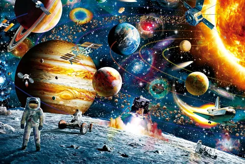 Miniatura 10 de Rompecabezas HENGCHI para adultos, 1000 piezas, arte de fantasía de pueblo de hongos Encantado cuento de hadas rompecabezas cerebro impulsar marco
