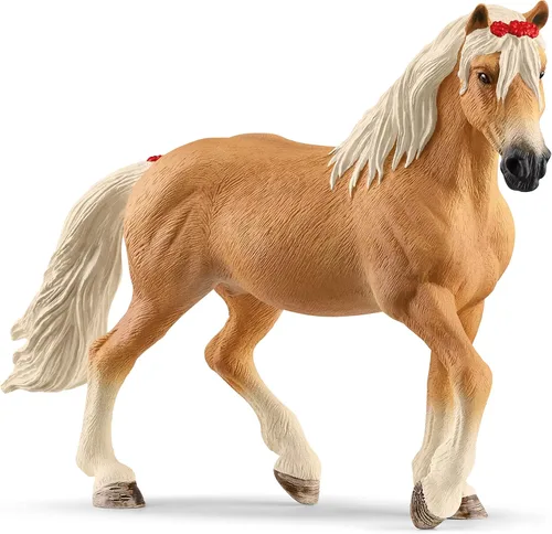 Schleich Figura de juguete Haflinger de caballos de yegua Haflinger para niñas y niños, para edades de 5 años en adelante