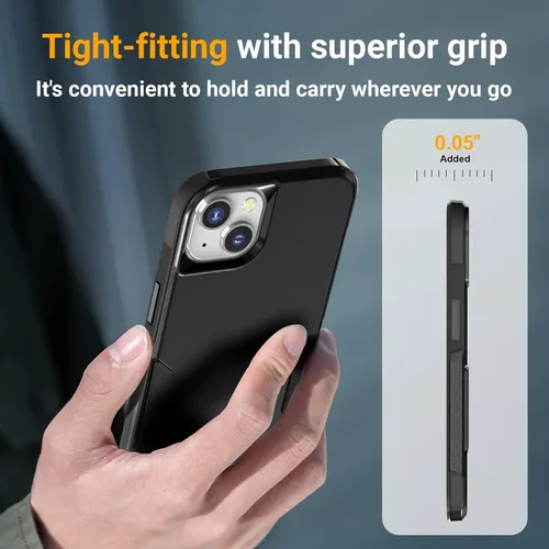 Miniatura 9 de jaroco Funda para iPhone 13 y Funda para iPhone 14 y Funda para iPhone 15 [Protección de Servicio Pesado][Protección contra Caídas de Grado
