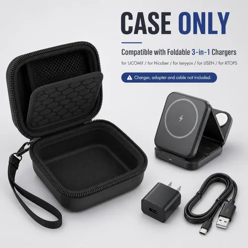 Miniatura 3 de Estuche para Estación de Carga 3 en 1 Hicober/para Iseyyox/para Ucomx, Cargador Inalámbrico Magnético Plegable con Soporte de Almacenamiento