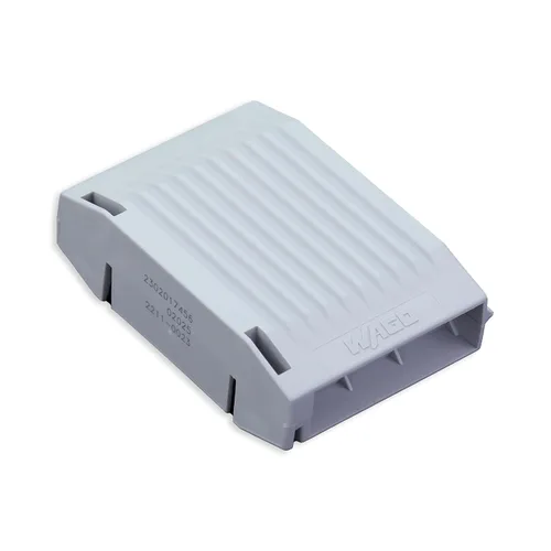 207-1373 | WAGO Gelbox for 221 Inline | Protección contra la humedad | Certificado IPX8 | Gris, carcasa sin etiquetas | Mediano | [Caja de 4 piezas]
