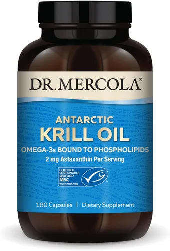 Miniatura 8 de Dr. Mercola Aceite de krill antártico de doble fuerza, 2,000 mg, suplemento Omega-3 con EPA y DHA, apoya la salud del cerebro, el corazón