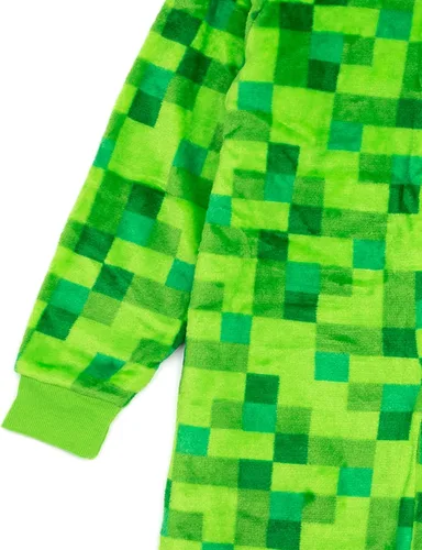 Miniatura 6 de Minecraft Mono de pijama Pixelated Creeper para niños, Verde