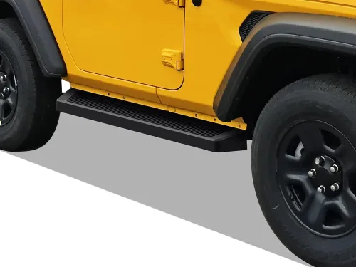 APS - Estribos de estilo negro compatibles con Jeep Wrangler JL 2018-2026 de 2 puertas (se deben quitar los estribos laterales de fábrica o las