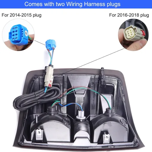 Miniatura 3 de MOCW Luz trasera derecha compatible con Chevrolet Silverado 1500 2500 HD 3500HD 2014-2018, GMC Sierra 3500 HD 2014-2018, luces traseras de freno