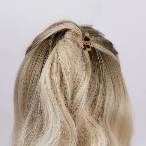 Miniatura 5 de 4 peines laterales de pelo francés para mujer, moño pequeño trenzado, clips de sujeción fuertes para moño (4 colores)