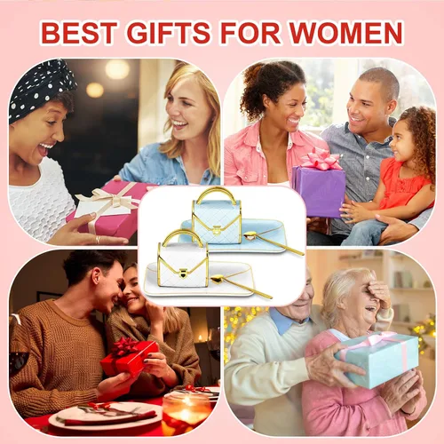 Miniatura 5 de Zubebe 2 juegos de tazas de café elegantes en forma de bolso, taza moderna de cerámica con cuchara y platillo, taza de té creativa de 10 onzas