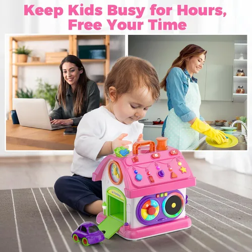 Miniatura 5 de Talkfun - Juguete Montessori para niñas de 1 año, regalos, juguete educativo musical bilingüe para niños pequeños de 1 a 2 años, 12 a 18 meses