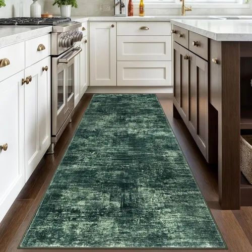 Miniatura 353 de IOHOUZE Alfombra abstracta lavable de 3 x 12 pies para pasillos, antideslizante para cocina, camino de entrada de lana sintética para interiores