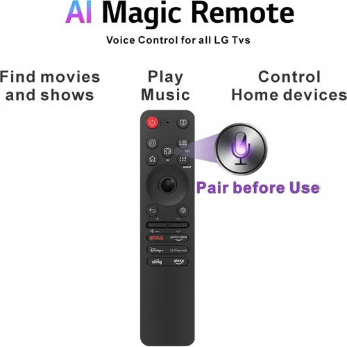 Miniatura 6 de Repuesto para LG Remote 2025 con AI, para control remoto LG Magic TV, puntero, Alexa Voice, Bluetooth, MR25GA, MR25GN, AKB76046603, C5, B5, G5, M5