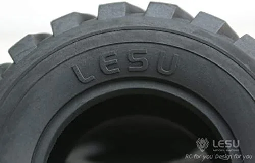 Miniatura 5 de LESU Neumáticos de rueda de goma 110MM Diámetro 45MM Altura para 1/15 RC Loader DIY Modelo de coche