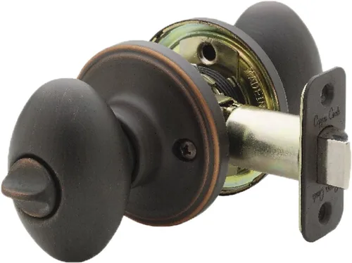 Miniatura 15 de Copper Creek EK2030PS - Pomo de puerta en forma de huevo, función de privacidad, 1 unidad, acabado pulido inoxidable inoxidable pulido