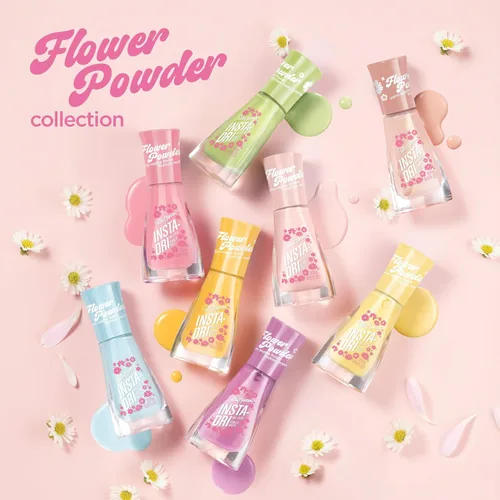 Miniatura 7 de Sally Hansen Insta-Dri Flower Powder, Peony Pace, esmalte de uñas, se seca en 60 segundos, una capa, acabado mate satinado