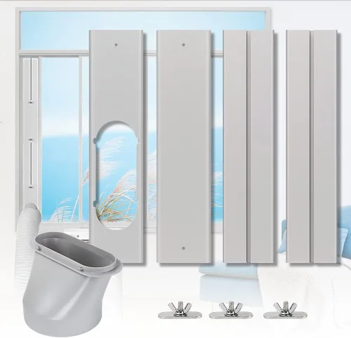 Miniatura 8 de Kit de ventana de aire acondicionado portátil, placa de kit de ventilación de ventana deslizante vertical/horizontal ajustable para unidad de AC