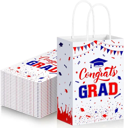 Miniatura 7 de TaoBary 24 bolsas de regalo de graduación de arcoíris negro 2026, bolsas de felicitaciones de graduación, recuerdos de fiesta con asas, regalos